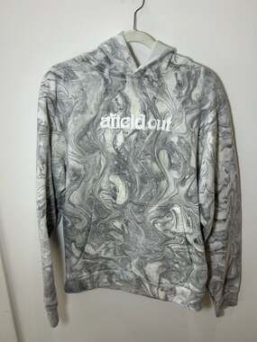 Afield Out Marble Tie-Dye Embroidered Hoodie Medium